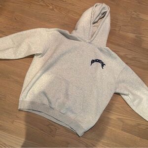 Air Tie Master Gray Fleece Hoodie With Perspective Logo Size M